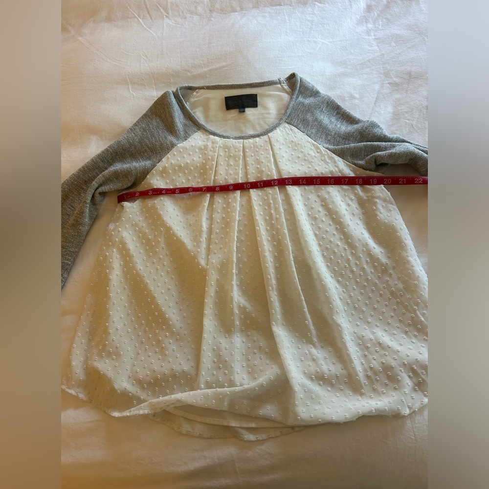 Sundance swiss dot mixed material tunic